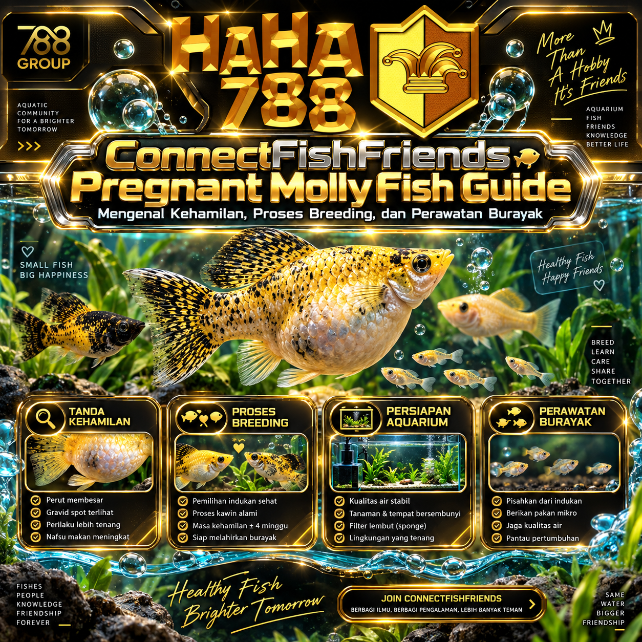 HAHA788 | ConnectFishFriends Pregnant Molly Fish Guide: Mengenal Kehamilan, Proses Breeding, dan Perawatan Burayak